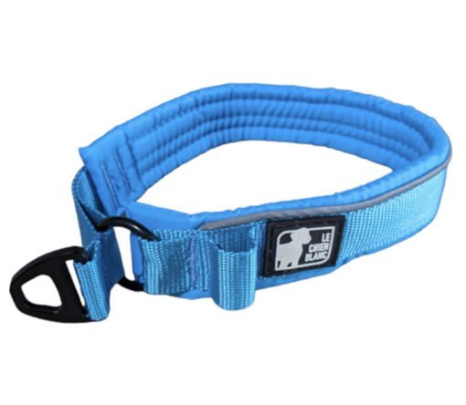 COLLIER MARTINGALE PADDÉ BLEU XL Serré 18 pouces, Lousse 20 pouces - Moi & Mon Humain
