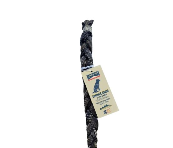 Land & Sea Gâteries Pour Chien, Peau De Morue Séchée, Tressée, 12" - Paquet De 20 Tresses