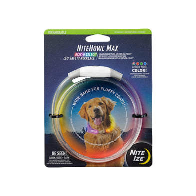 Nite Ize® NiteHowl® Collier de sécurité LED rechargeable Max DISCO-O Select™