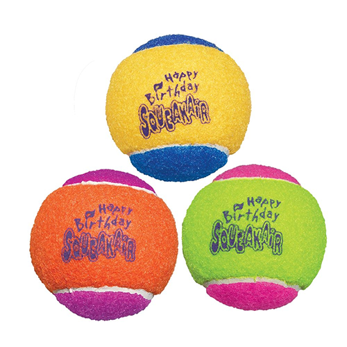Balle anniversaire "Squeak Air" (paquet de 3)