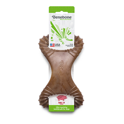 Jouet à mâcher pour Chiens rocking dental au bacon Benebone