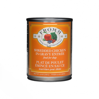 Canned Dog Food Shredded Chicken in Gravy – Fromm – Four Star