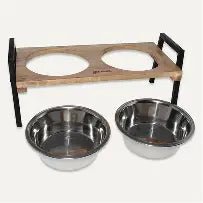 GOO - EEZ bols en bois et métal pour chien Large - Moi & Mon Humain