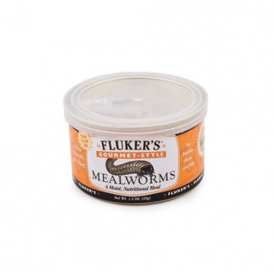 Fluker's® Vers de farine de style gourmet en conserve 1,2 oz - Moi & Mon Humain