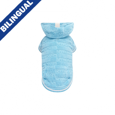Canada Pooch® Beach Bum Towel Hoodie Blue Size 26