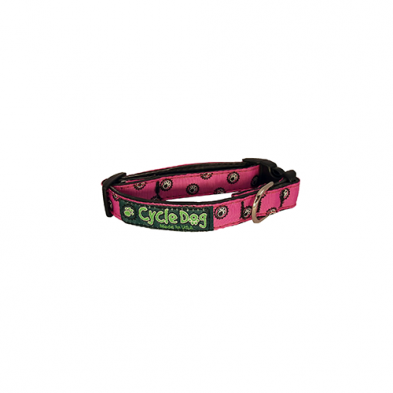 Cycle Dog® Pink Icon Skinny Width Collar Plastic Small