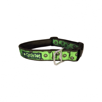 Cycle Dog® Green Icon Regular Width Collar Plastic Large