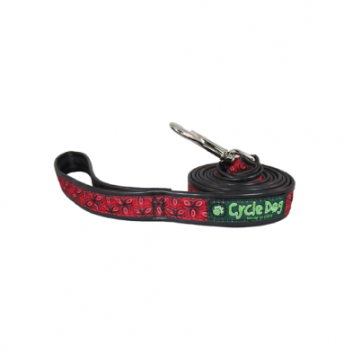 Cycle Dog® Red Tri-Style Skinny Width Leash 6'