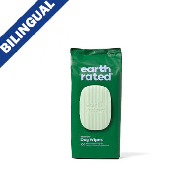 earth rated® Certified Compostable Grooming Wipes Lavender Scented