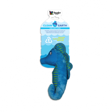 Peluche fait de plastique recyclé en forme d'hippocampe