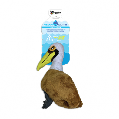 Peluche fait de plastique recyclé en forme de pélican