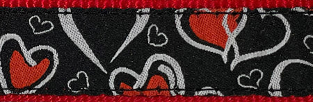 Collier Hunter Chien Coeurs Rouges