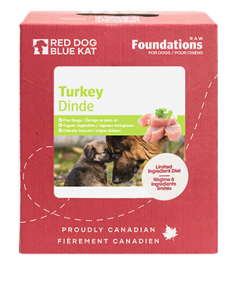 Nourriture Cru Pour Chien À La Dinde  Format 6 X (4 X0.25lbs)