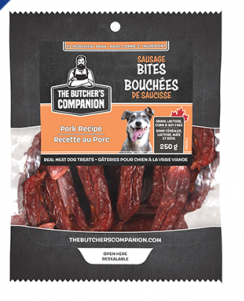 Gâterie Pour chien  ''Bouchées de Saucisse' au Porc
