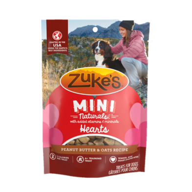 Biscuits pour chiens Zuke's En Coeur * Beurre D'Arachide Et Avoine*