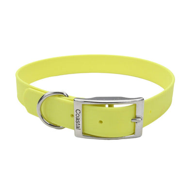 Collier ajustable en biothane imperméable jaune